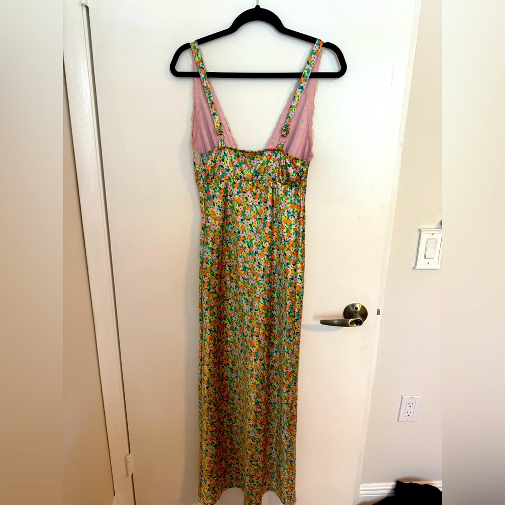 Wild Fable satin lace midi slip dress - Picture 2 of 3